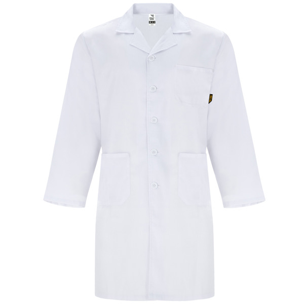 BA9094 VACCINE ROLY - Bata unisex de laboratorio con solapa