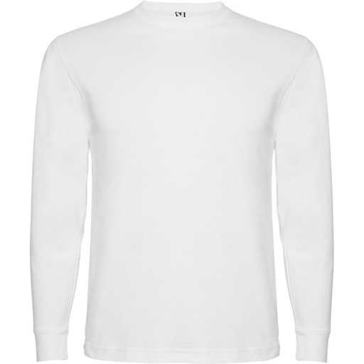 [00019800] CA1205 POINTER CHILD ROLY - Camiseta de manga larga, costuras laterales, con cuello redondo de 4 capas y puños canalé 1x1 (BLANCO, 3/4)