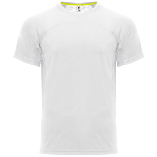 [00020197] CA6401 MONACO ROLY - Camiseta técnica manga ranglán unisex transpirable (BLANCO, XS)