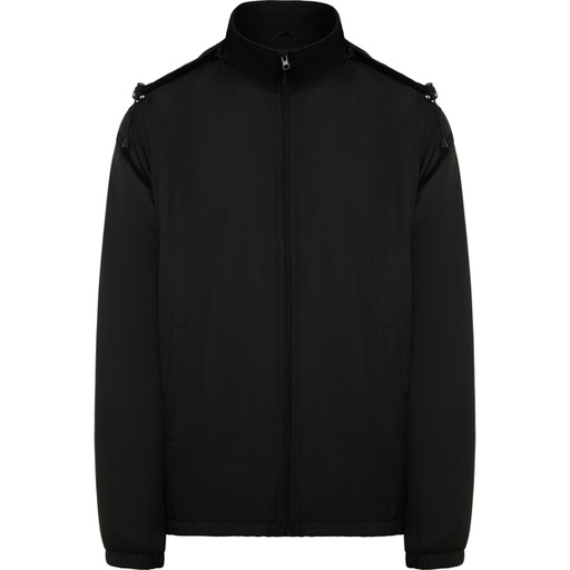 [00025536] CQ5079 MAKALU ROLY - Chaqueta ligera resiste al agua con cremallera frontal (NEGRO, S)