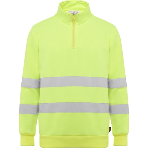 [00026713] HV9314 SPICA ROLY - Sudadera media cremallera de alta visibilidad (AMARILLO FLUOR, S)