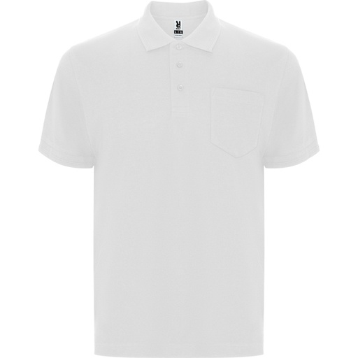 [00029761] PO6607 CENTAURO PREMIUM ROLY - Polo de manga corta con bolsillo en pecho izquierdo con tratamiento antipilling (BLANCO, S)