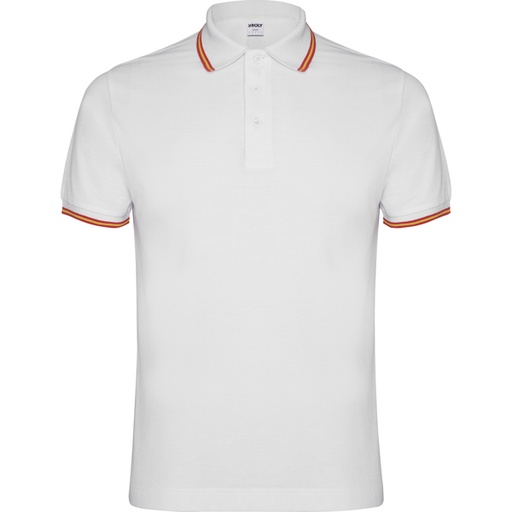 [00030764] PO6640 NATION ROLY - Polo de manga corta con tratamiento antipilling (BLANCO, S)