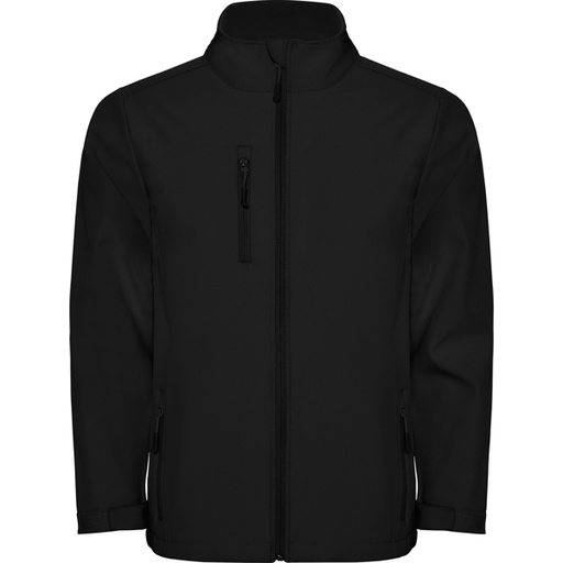 [00031601] SS6436 NEBRASKA ROLY - Chaqueta softshell de 2 capas con cremallera frontal invertida (NEGRO, 10)