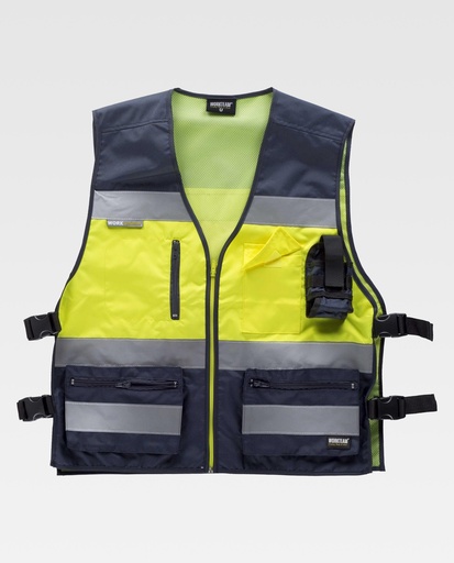 [00157644] C3602 WORKTEAM - Chaleco (MARINO+AMARILLO A.V.)