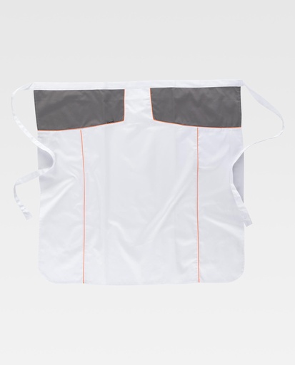 [00163519] M240 WORKTEAM - Delantal (BLANCO+GRIS+NARANJA A.V.)