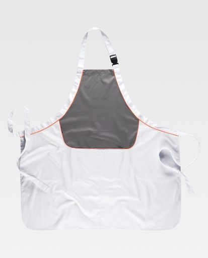 [00163878] M540 WORKTEAM - Delantal (BLANCO+GRIS+NARANJA A.V.)