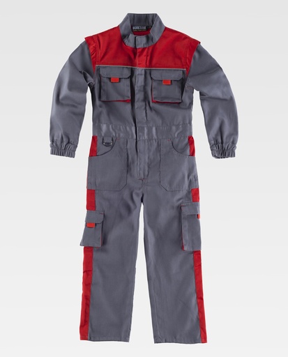 [00035403] B1010 WORKTEAM - Buzo (GRIS+ROJO, 12)
