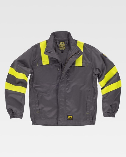 [00035644] B1196 WORKTEAM - Cazadora (GRIS+AMARILLO A.V., S)