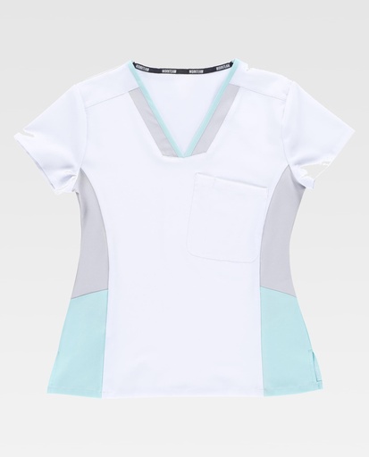 [00037649] B6951 WORKTEAM - Casaca (BLANCO+GRIS CLARO+TURQUESA CLARO, S)