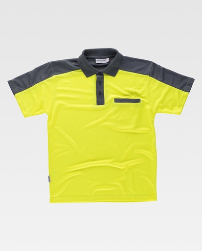 [00039539] C2805 WORKTEAM - Polo (GRIS+AMARILLO A.V., S)