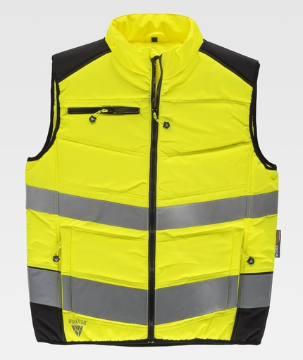 [00039742] C2950 WORKTEAM - Chaleco (AMARILLO A.V.+NEGRO, S)