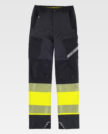 [00039994] C3555 WORKTEAM - Pantalon (GRIS OSCURO+NEGRO+AMARILO AV, S)