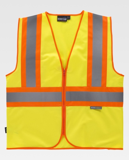[00040103] C3620 WORKTEAM - Chaleco (AMARILLO A.V.+ NARANJA A.V., L)