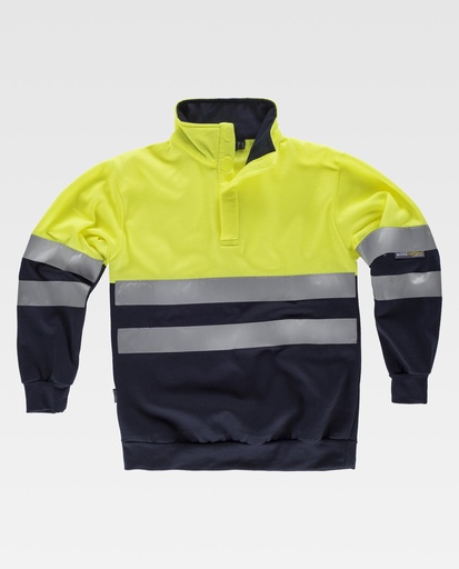 [00040426] C3839 WORKTEAM - Sudadera (MARINO+AMARILLO A.V., S)