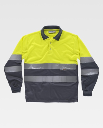 [00040641] C3870 WORKTEAM - Polo (AMARILLO A.V.+GRIS, S)