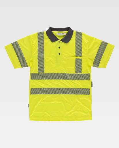 [00040701] C3882 WORKTEAM - Polo (AMARILLO A.V.+GRIS OSCURO, S)