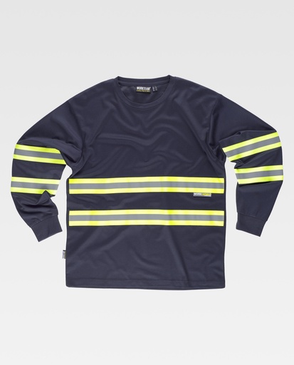 [00040846] C3937 WORKTEAM - Camiseta (MARINO+AMARILLO A.V., S)