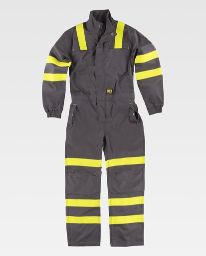 [00041607] C5096 WORKTEAM - Buzo (GRIS+AMARILLO A.V., M)