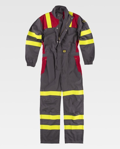 [00041615] C5099 WORKTEAM - Buzo (GRIS+ROJO+AMARILLO A.V., M)