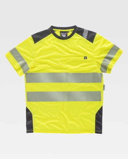 [00041887] C9241 WORKTEAM - Camiseta (AMARILLO A.V.+GRIS OSCURO, S)