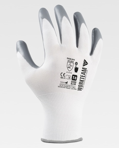 [00042014] G5000 WORKTEAM - Guante (BLANCO+GRIS, 10)
