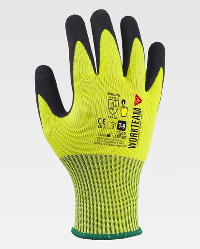 [00042065] G5510 WORKTEAM - Guante (AMARILLO FLÚOR+NEGRO, 10)