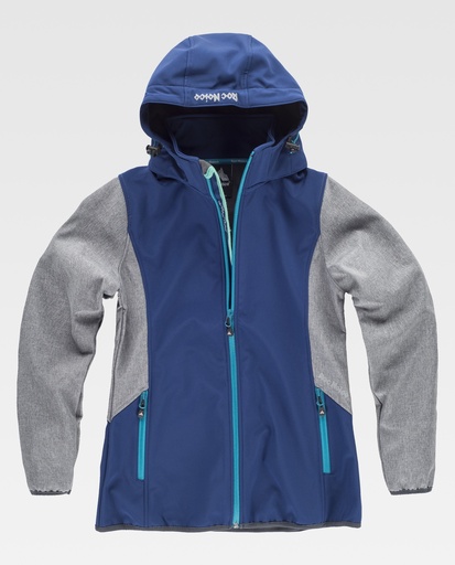 [00043642] RN1010003 WORKTEAM - Softshell (AZULINA+GRIS JASPEADO, XS)