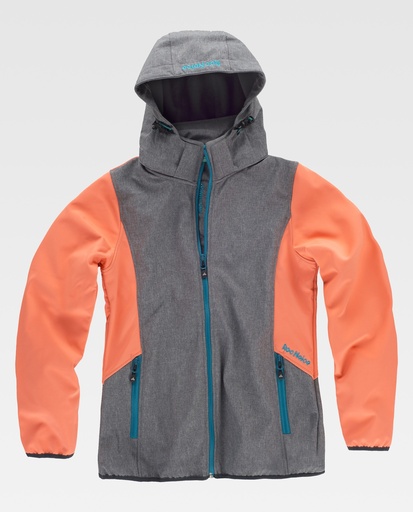 [00043660] RN1010004 WORKTEAM - Softshell (GRIS JASPEADO+CORAL, XS)