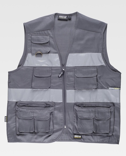 [00043996] S3107 WORKTEAM - Chaleco (GRIS, S)