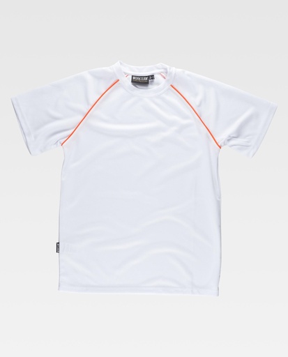 [00045012] S6640 WORKTEAM - Camiseta (BLANCO+NARANJA A.V., S)