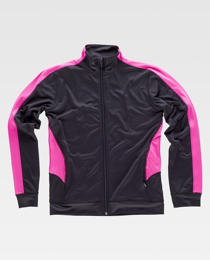 [00045105] S7551 WORKTEAM - Sudadera (NEGRO+ROSA FLUOR, S)