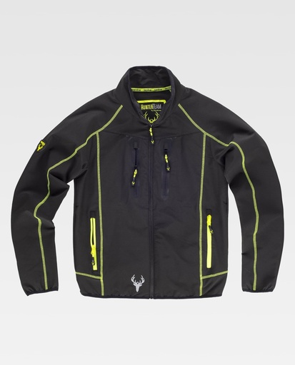 [00045520] S8636 WORKTEAM - Chaqueta (GRIS OSCURO+AMARILLO FLUOR, S)