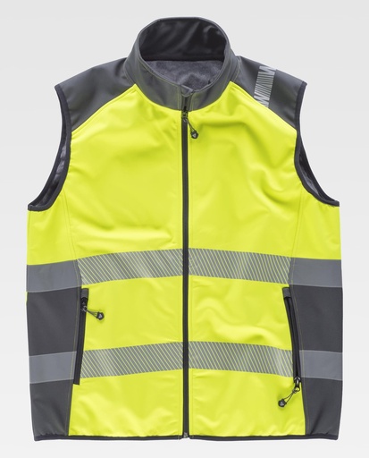 [00045801] S9231 WORKTEAM - Chaleco (AMARILLO A.V.+GRIS OSCURO, S)