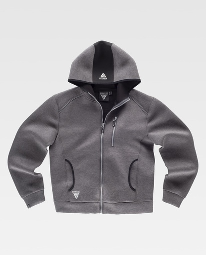 [00046037] S9485 WORKTEAM - Sudadera (GRIS+NEGRO, S)