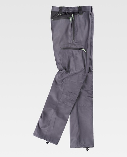 [00046422] S9880 WORKTEAM - Pantalon (GRIS+NEGRO, S)