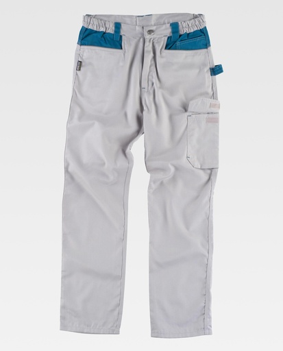 [00046545] WF1050 WORKTEAM - Pantalon (GRIS CLARO / AZAFATA, S)
