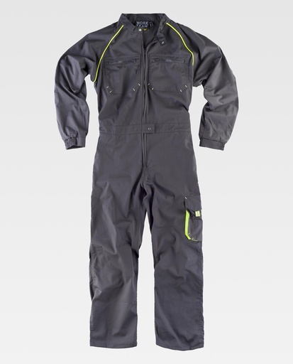 [00046784] WF1642 WORKTEAM - Buzo (GRIS+AMARILLO A.V., 50/52)