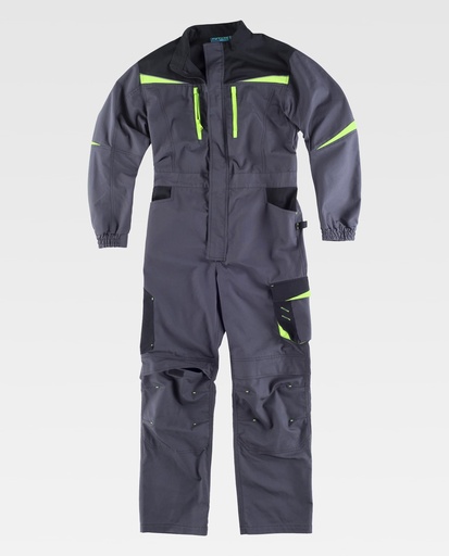 [00047040] WF2720 WORKTEAM - Buzo (GRIS OSCURO+NEGRO+VERDE LIMA, S)