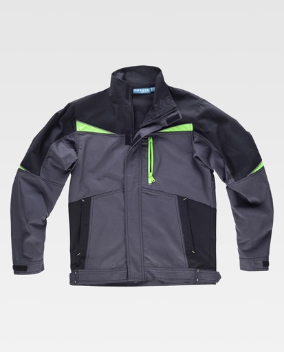 [00047071] WF2752 WORKTEAM - Cazadora (GRIS OSCURO+NEGRO+VERDE LIMA, S)