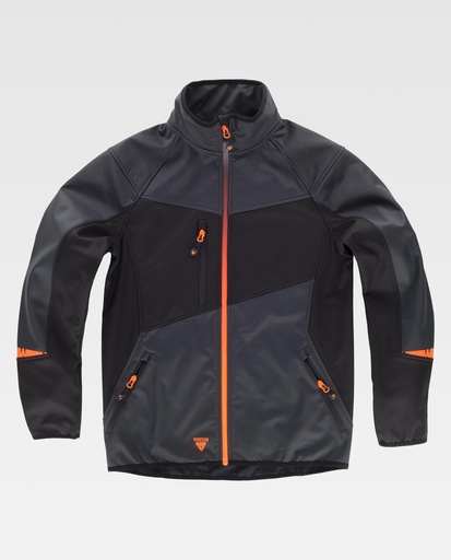 [00047254] WF3040 WORKTEAM - Workshell (GRIS OSCURO+NEGRO+NARANJA FLUOR, S)