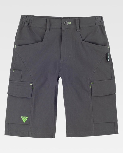 [00047323] WF3217 WORKTEAM - Bermuda (GRIS+VERDE FLÚOR, S)