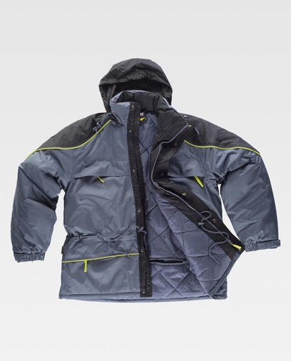 [00047555] WF5858 WORKTEAM - Parka (GRIS OSCURO+NEGRO, M)