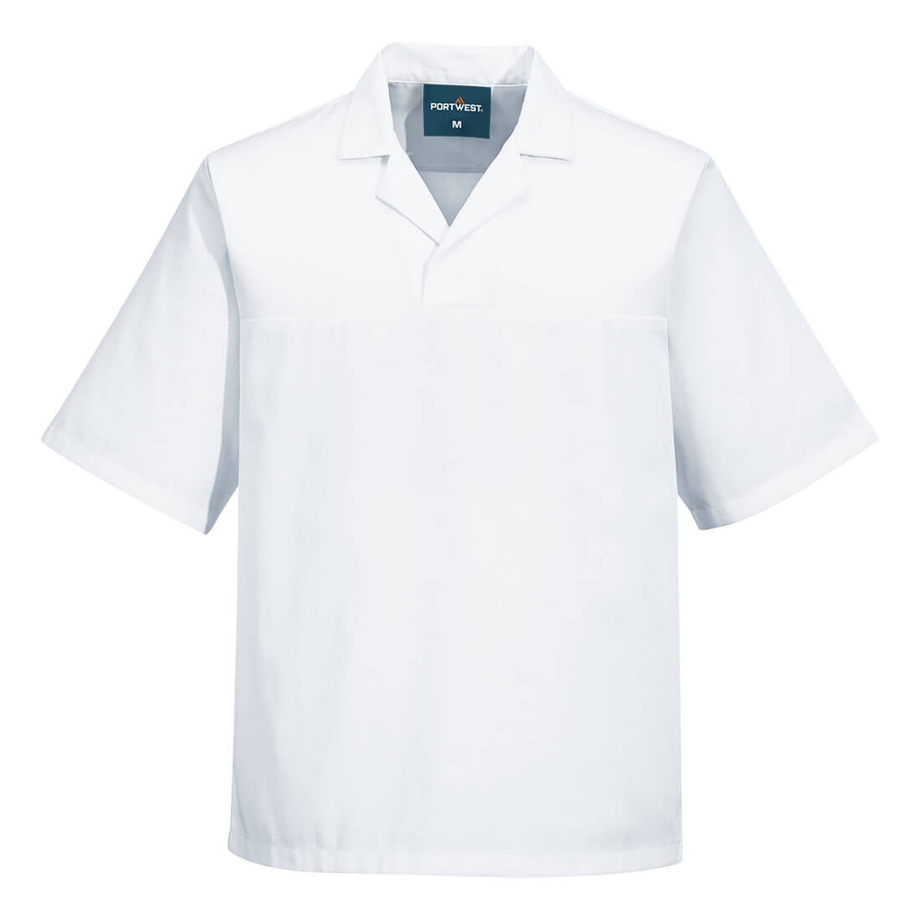 2209 PORTWEST - Camisa de panadero de manga corta sin bolsillos