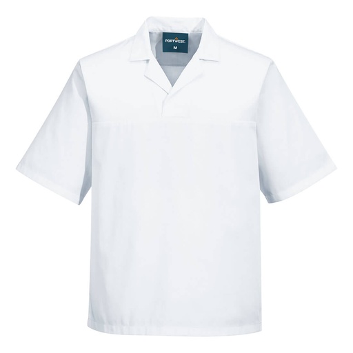 [00049598] 2209 PORTWEST - Camisa de panadero de manga corta sin bolsillos (XS)