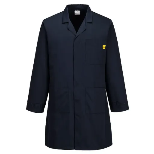 [00050970] AS10 PORTWEST - Bata ESD antiestática (AZUL MARINO, XS)