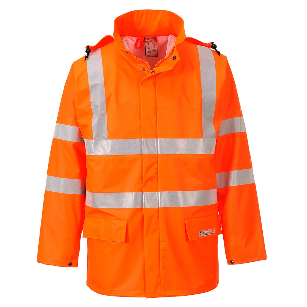 FR41 PORTWEST - Chubasquero alta visibilidad Sealtex Flame