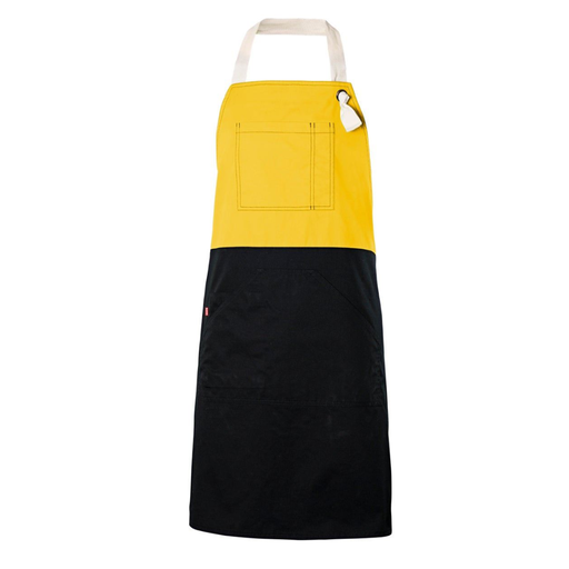 [8362] 404210B VELILLA - Delantal peto bicolor (AMARILLO)
