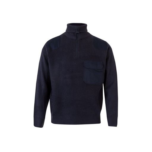 [494] 101 VELILLA - Jersey punto grueso con cuello alto (AZUL MARINO, S)