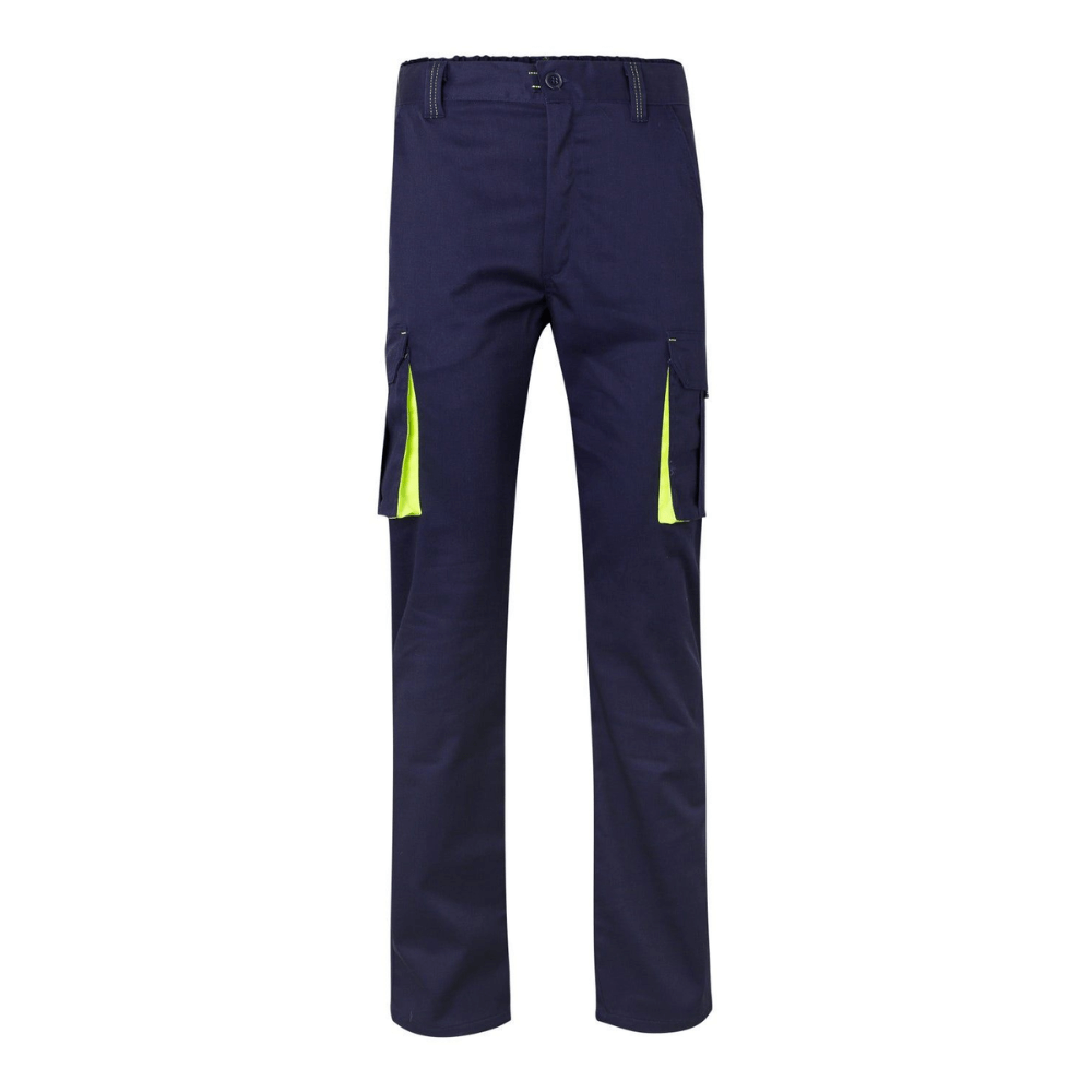 103008S VELILLA - Pantalón stretch bicolor multibolsillos
